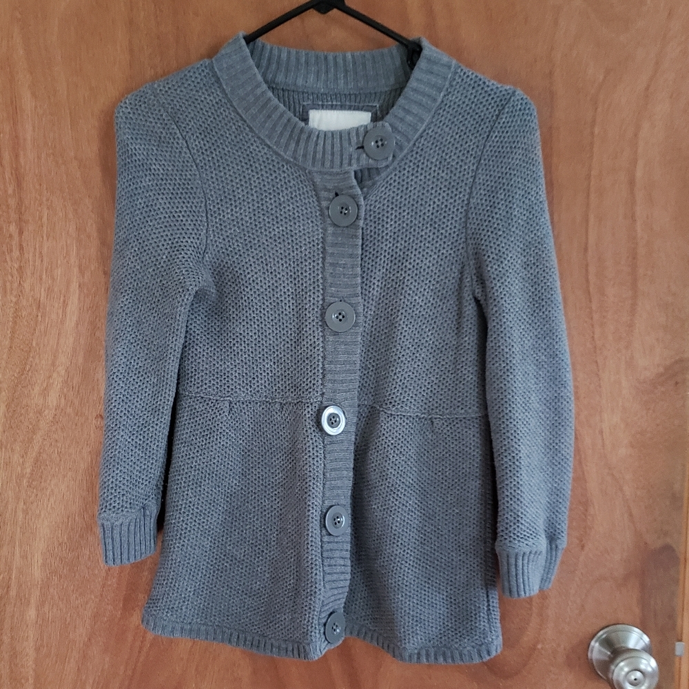 Women's S gray waffle knit AE cardigan